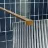 Lowri Brushed Brass 8mm Fluted Wetroom Panels & Support Bars - 4 Sizes