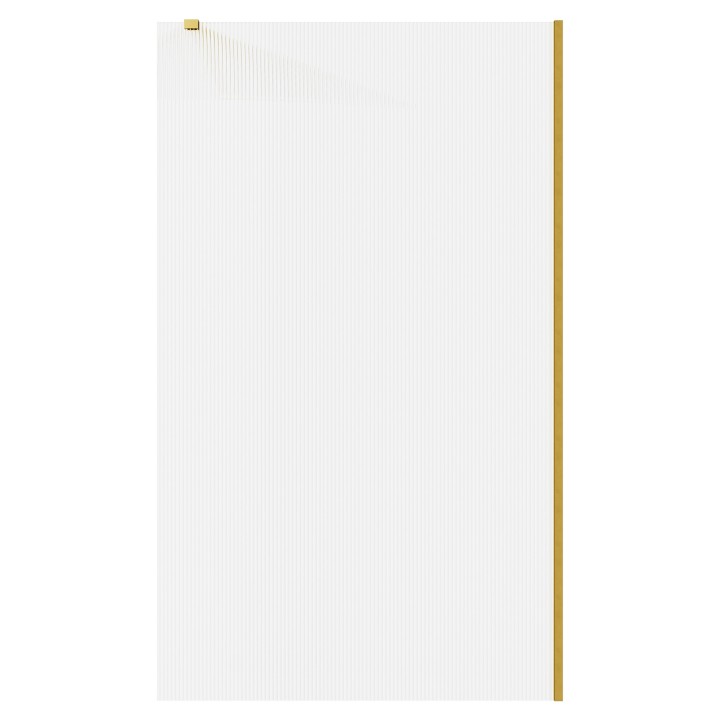 Lowri Brushed Brass 8mm Fluted Wetroom Panels & Support Bars - 4 Sizes