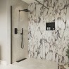 Lowri Gunmetal 8mm Wetroom Panels & Support Bar - 9 Sizes