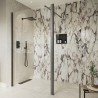 Lowri Gunmetal 8mm Wetroom Panels & Support Bar - 9 Sizes