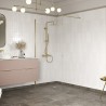 Lowri Brushed Brass 8mm Wetroom Panels & Support Bar - 9 Sizes