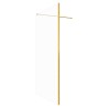 Lowri Brushed Brass 8mm Wetroom Panels & Support Bar - 9 Sizes