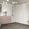 Lowri Brushed Brass 8mm Wetroom Panels & Support Bar - 9 Sizes