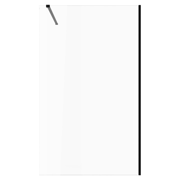 Lowri Matt Black 8mm Wetroom Panels & Support Bar - 9 Sizes