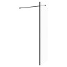 Lowri Matt Black 8mm Wetroom Panels & Support Bar - 9 Sizes