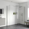 Lowri Chrome 8mm Wetroom Panels & Support Bar - 9 Sizes