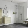 Lowri Chrome 8mm Wetroom Panels & Support Bar - 9 Sizes
