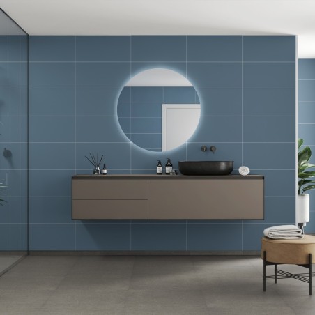 Fibo Contemporary Tile Effect - Dusty Blue