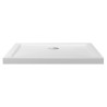White 40mm Low Profile Shower Trays Includes Chrome Waste - 700mm (W) to 900mm (H) - Edge Centre Waste