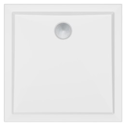 White 40mm Low Profile Shower Trays Includes Chrome Waste - 700mm (W) to 900mm (H) - Edge Centre Waste