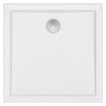 White 40mm Low Profile Shower Trays Includes Chrome Waste - 700mm (W) to 900mm (H) - Edge Centre Waste