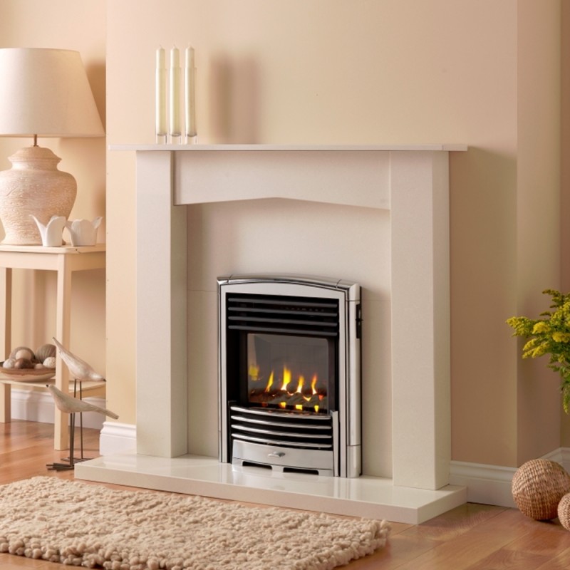 Valor "Petrus" Chrome Slimline Inset Homeflame LFE High Efficiency Slide Control - Insitu