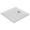 White 40mm Low Profile Shower Trays Includes Chrome Waste - 700mm (W) to 900mm (H) - Edge Centre Waste
