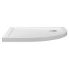White Quadrant 40mm Low Profile Shower Trays - 800mm to 1000mm (w) Edge Waste Location - Includes Chrome Waste
