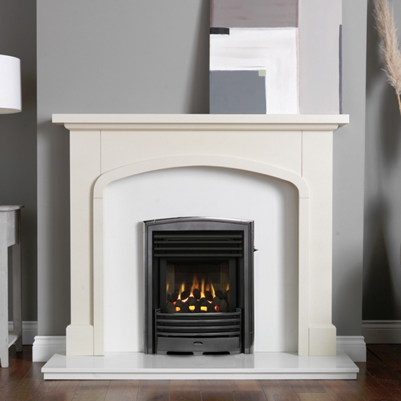 Valor "Petrus" Black Slimline Inset Homeflame Gas Fire - Insitu