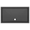 40mm Black Rectangular Trays Includes Black Waste - 1000mm to 1700mm (W) - Mid Edge Waste Location (4 Sizes)