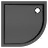 Quadrant Black Low Profile 45mm Shower Trays 800mm to 900mm (W) - Edge Waste Location (2 Sizes) Includes Black Waste