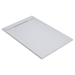 White 30mm Slate Effect Rectangular Shower Trays - Includes Built in Linear Waste - 1000mm to 1700mm (W) - 5 Sizes