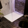 30mm Slate Effect Shower Trays Includes Waste - White - Insitu