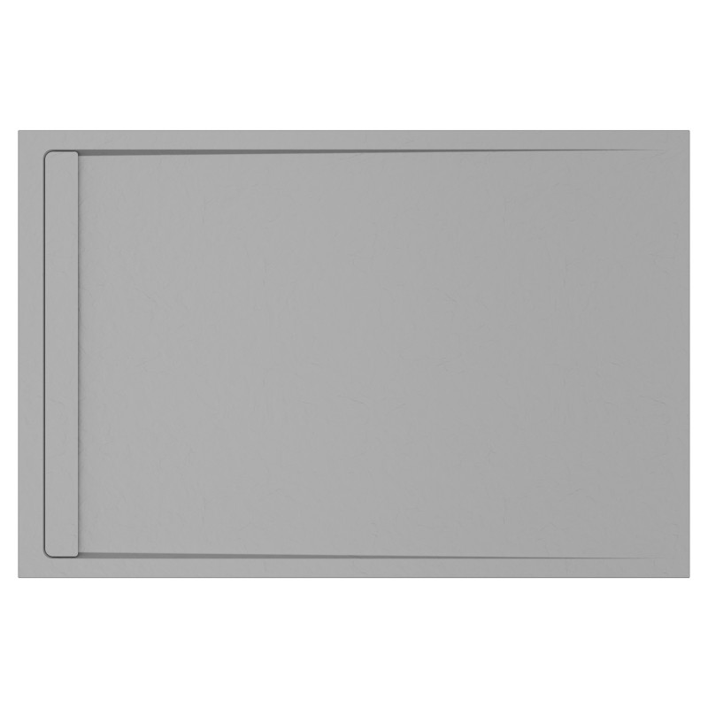 Grey 30mm Slate Effect Rectangular Shower Trays - Includes Built in Linear Waste - 1000mm to 1700mm (W) - 5 Sizes