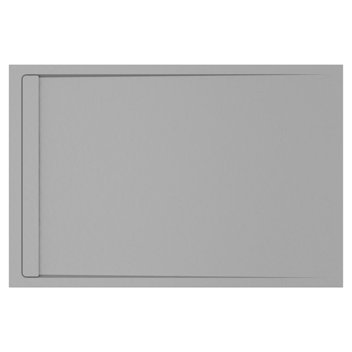 Grey 30mm Slate Effect Rectangular Shower Trays - Includes Built in Linear Waste - 1000mm to 1700mm (W) - 5 Sizes