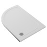 Offset 45mm Quadrant White Luxury Shower Trays & Chrome Waste - 1000mm To 1200mm (W) - Edge Waste Location (Left or Right Hand)