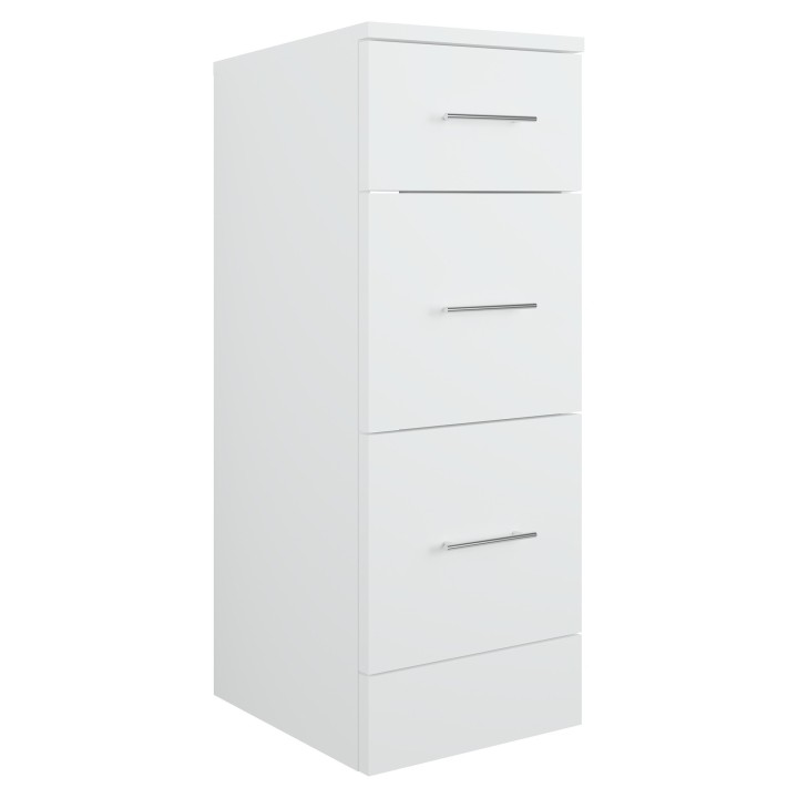 Kanazawa 300mm (w) 3 Drawer Base Unit - White Gloss