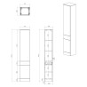 Kanazawa 300mm (w) 2 Door 1 Drawer Tall Unit - White Gloss