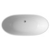 Lancer Latte Freestanding Double Ended Luxury Bath & Chrome Integrated Waste - 1700mm(l) x 780mm(w) x 690mm(h) - Closeup