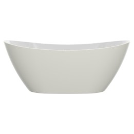 Lancer Latte Freestanding Double Ended Luxury Bath & Chrome Integrated Waste - 1700mm(l) x 780mm(w) x 690mm(h)