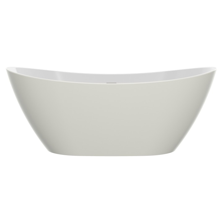 Lancer Latte Freestanding Double Ended Luxury Bath & Chrome Integrated Waste - 1700mm(l) x 780mm(w) x 690mm(h)