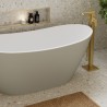 Lancer Latte Freestanding Double Ended Luxury Bath & Chrome Integrated Waste - 1700mm(l) x 780mm(w) x 690mm(h) - Insitu