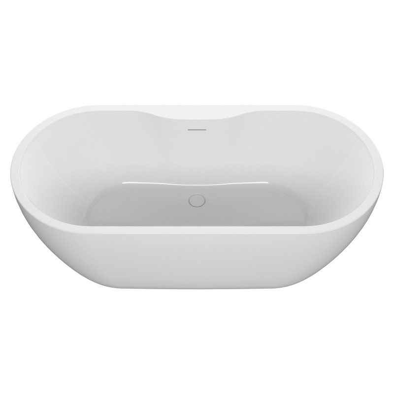 Freestanding Double Ended Luxury Bath & Integrated Waste - 1655mm(l) x 745mm(w) x 580mm(h) - Closeup
