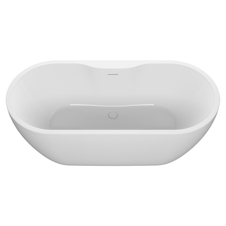 Freestanding Double Ended Luxury Bath & Integrated Waste - 1655mm(l) x 745mm(w) x 580mm(h) - Closeup