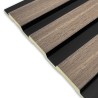 Walnut - Waterproof Slat Wall Panels - 300mm (w) x 2600mm (h) - Close Up