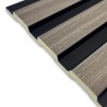 Grey Oak - Waterproof Slat Wall Panels - 300mm (w) x 2600mm (h) - Close Up
