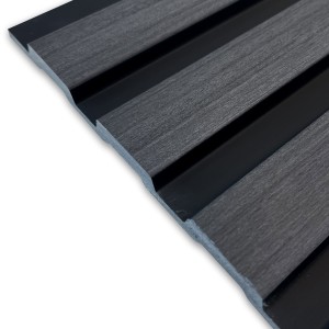 Charcoal - Waterproof PVC Slatted Decorative Interior Wall Panels - 300mm (w) x 2600mm (h)