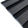 Charcoal - Waterproof Slat Wall Panels - 300mm (w) x 2600mm (h) - Close Up