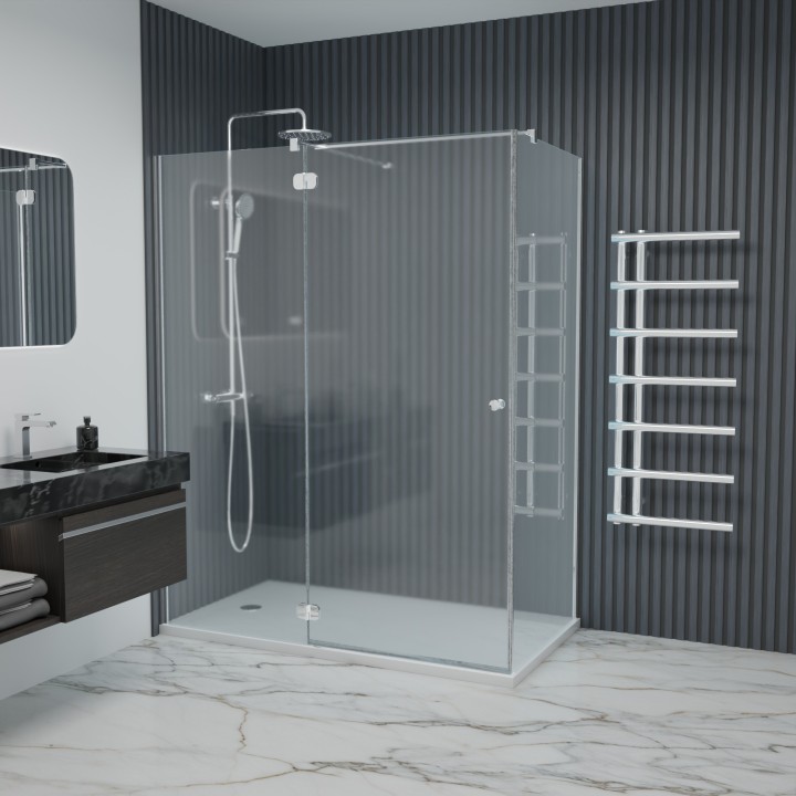 Charcoal - Waterproof PVC Slatted Decorative Interior Wall Panels - 300mm (w) x 2600mm (h)