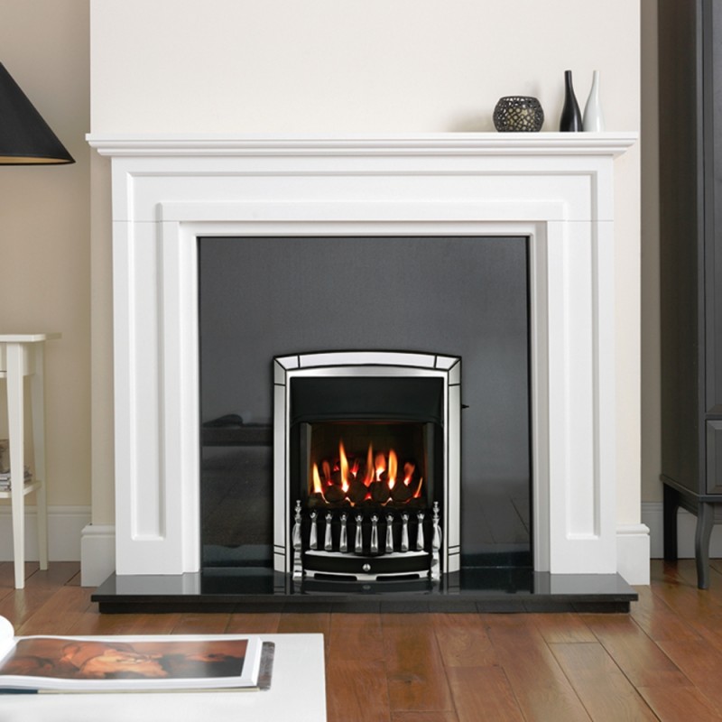 Valor "Dream" Chrome Slimline Inset Homeflame Gas Fire - Insitu