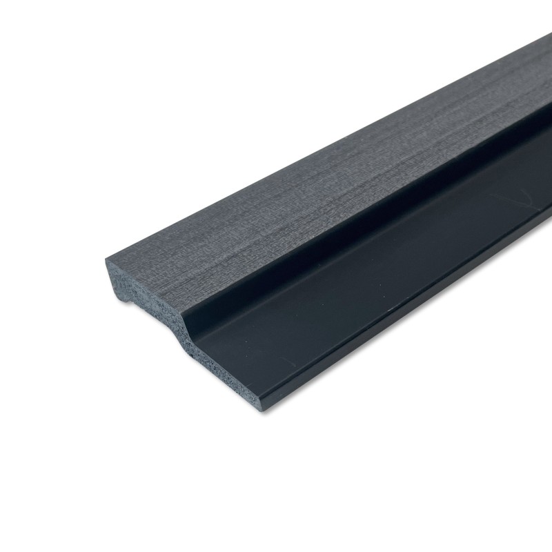 Charcoal - Waterproof PVC Slatted Decorative Interior Wall Panels - 300mm (w) x 2600mm (h)