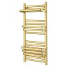 500mm (w) x 1000mm (h) Hera Brushed Brass Designer Heated Towel Rail