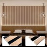Beech - Waterproof PVC Slatted Decorative Interior Wall Panels - 300mm (w) x 2600mm (h)
