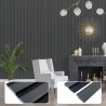 Charcoal - Waterproof PVC Slatted Decorative Interior Wall Panels - 300mm (w) x 2600mm (h)