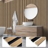 Natural Oak - Waterproof PVC Slatted Decorative Interior Wall Panels - 300mm (w) x 2600mm (h)