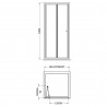 Brushed Pewter Rene 6mm Bi-Fold Shower Doors 700mm to 1200mm (w) - 4 Sizes