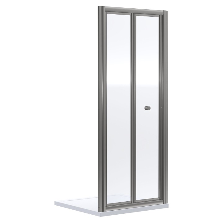 Brushed Pewter Rene 6mm Bi-Fold Shower Door
