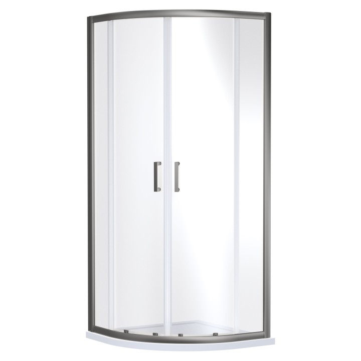 Brushed Pewter Rene 6mm Quadrant Shower Enclosures - 2 Sizes