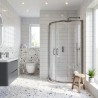 Brushed Pewter Rene 6mm Quadrant Shower Enclosures - Insitu