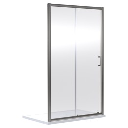 Brushed Pewter Rene 6mm Sliding Shower Doors